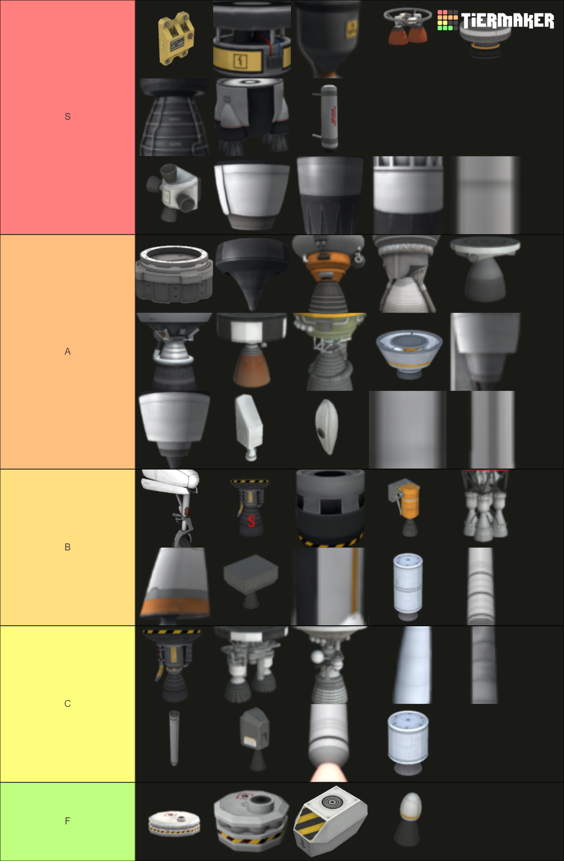 KSP Engines Tier List Rankings) TierMaker