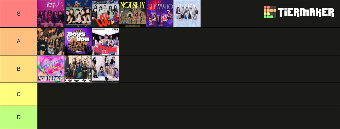 Itzy All Title Tracks Ranked Tier List (Community Rankings) - TierMaker