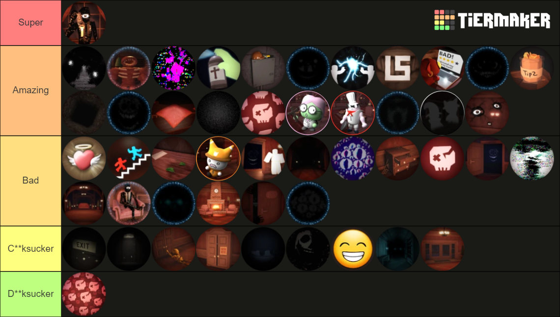 ROBLOX: DOORS Achievements Tier List (Community Rankings) - TierMaker