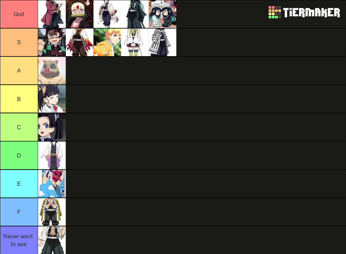 Demon slayer Tier List (Community Rankings) - TierMaker