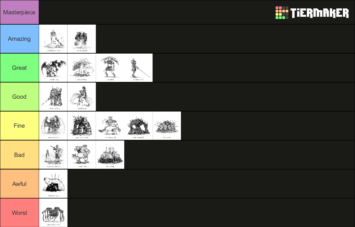 Soulsborne + Sekiro Bosses Tier List (Community Rankings) - TierMaker