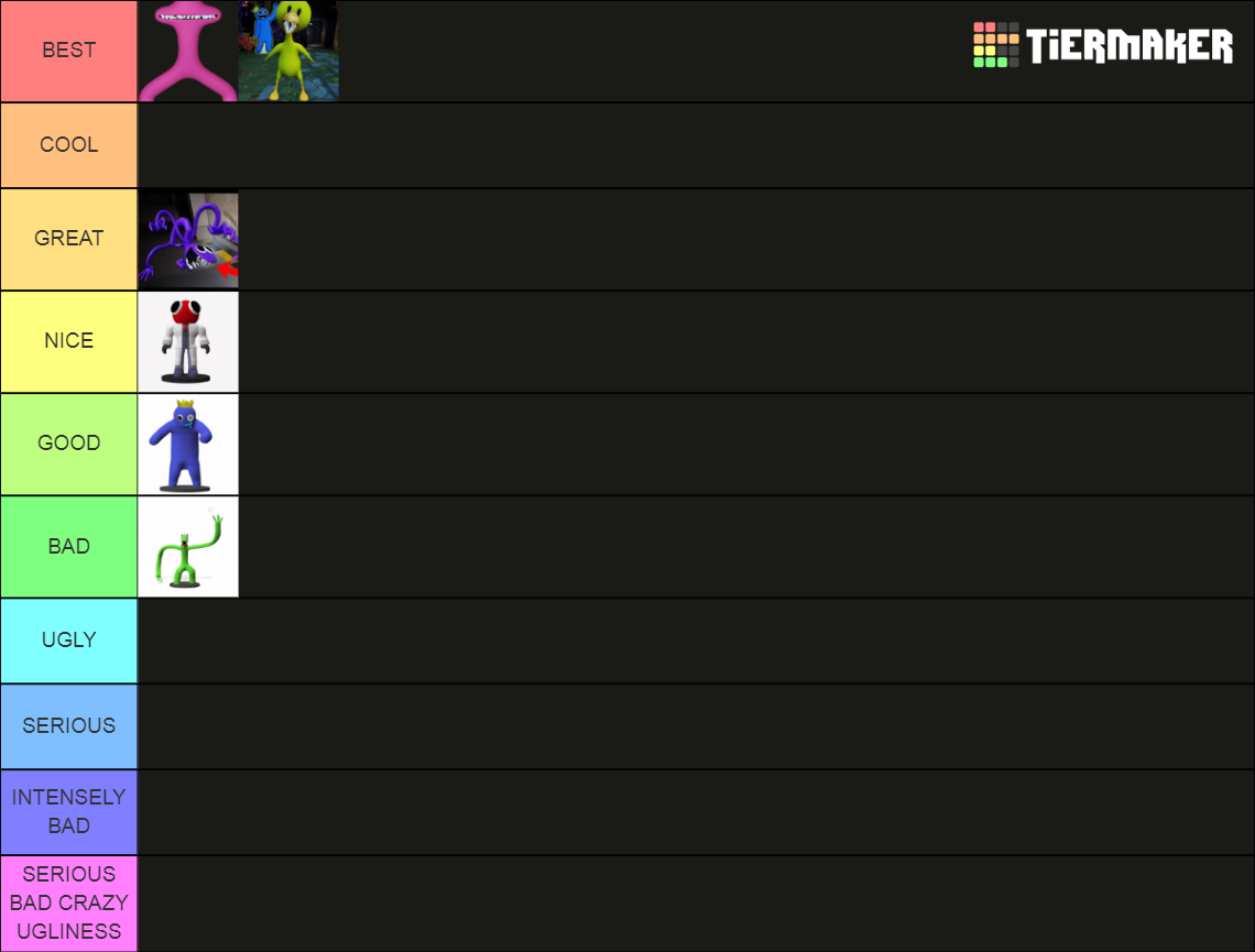 rainbow friends monsters Tier List (Community Rankings) - TierMaker
