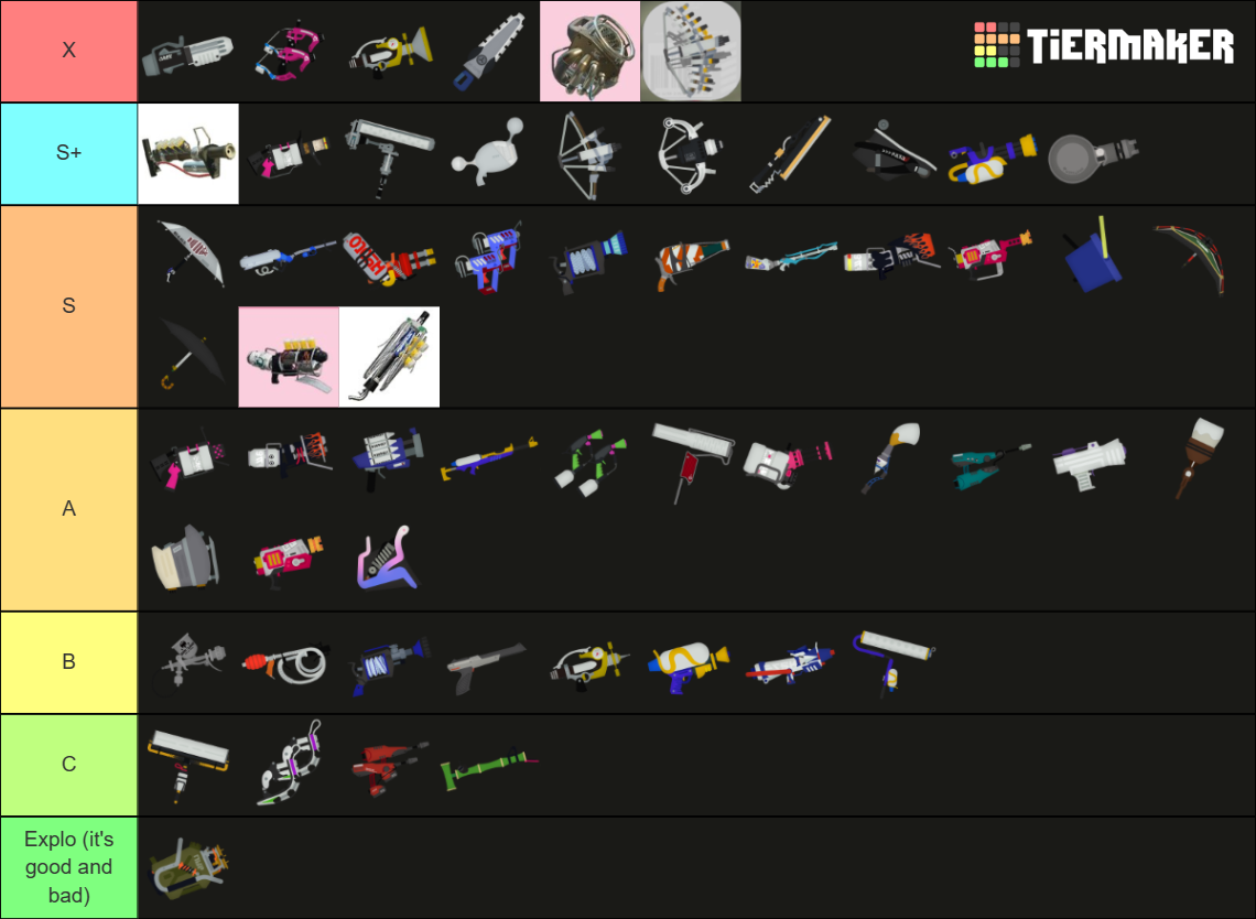 Splatoon 3 Salmon Run [Every Weapon] Tier List Rankings) TierMaker