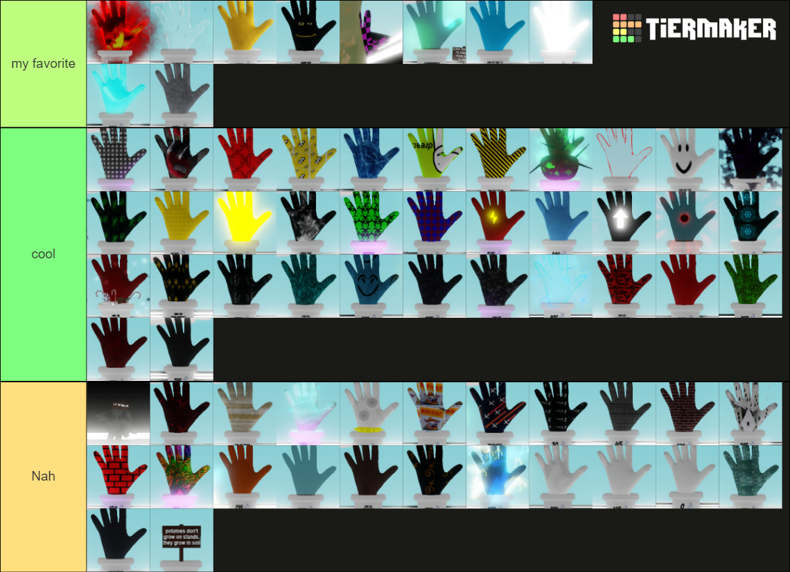 Slap Battles Gloves [updated] Tier List (community Rankings) - Tiermaker