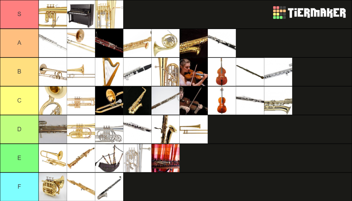 Instrument Tier List Rankings) TierMaker