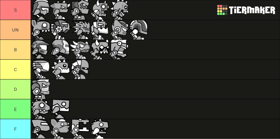 Geometry Dash Robots Tier List Rankings) TierMaker