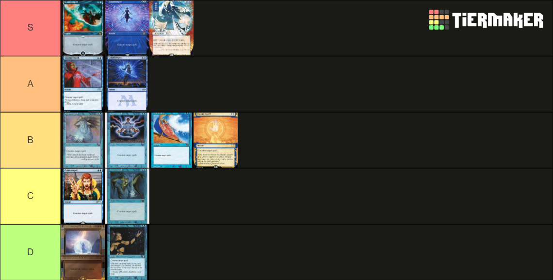 MTG Counterspell Art Tier List Rankings) TierMaker