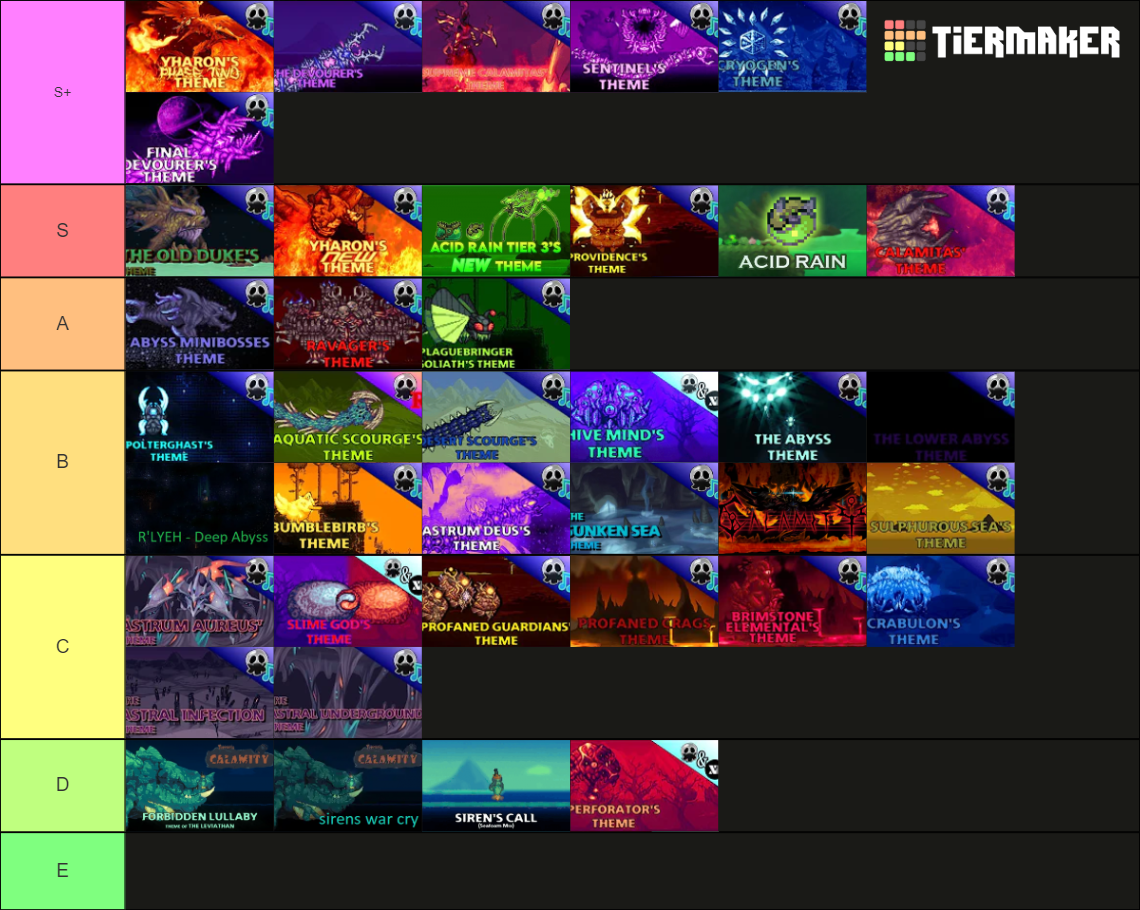 Terraria Calamity Mod Ost Tier List (Community Rankings) - TierMaker