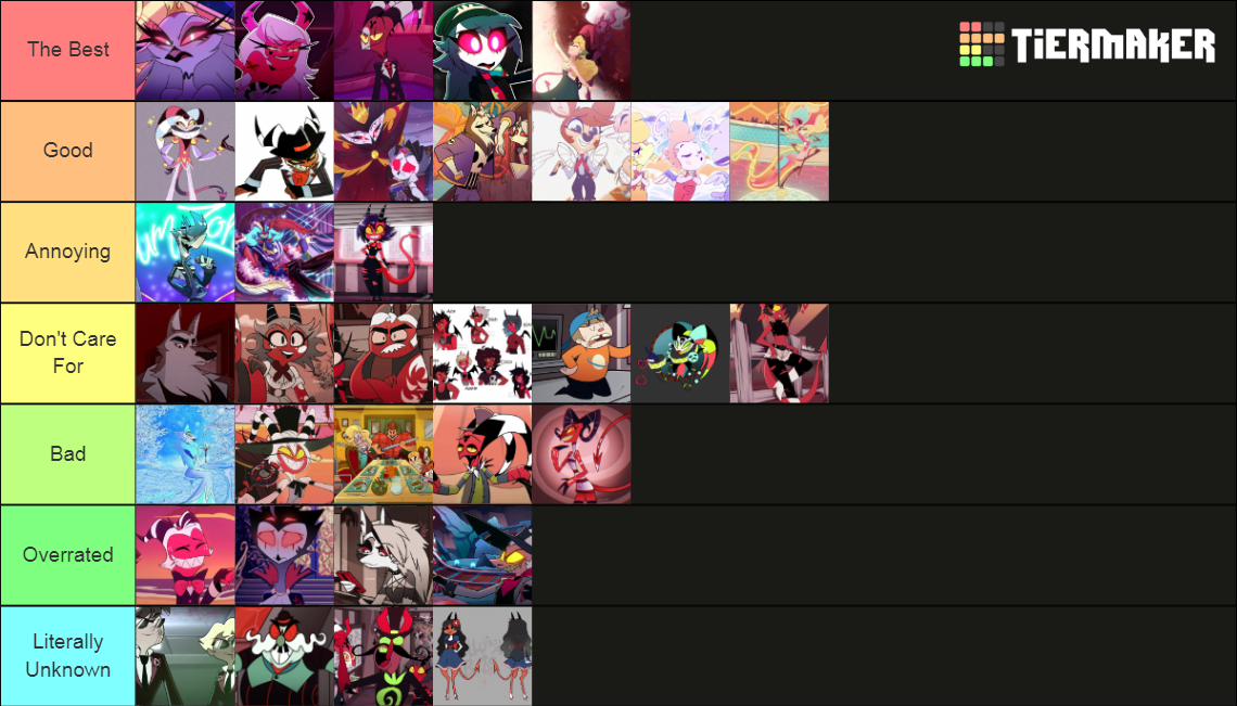 Helluva Boss Character Tier List (Community Rankings) - TierMaker