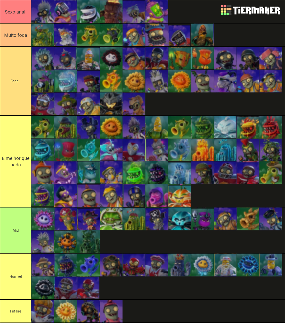 annoying pvz gw2 characters Tier List Rankings) TierMaker