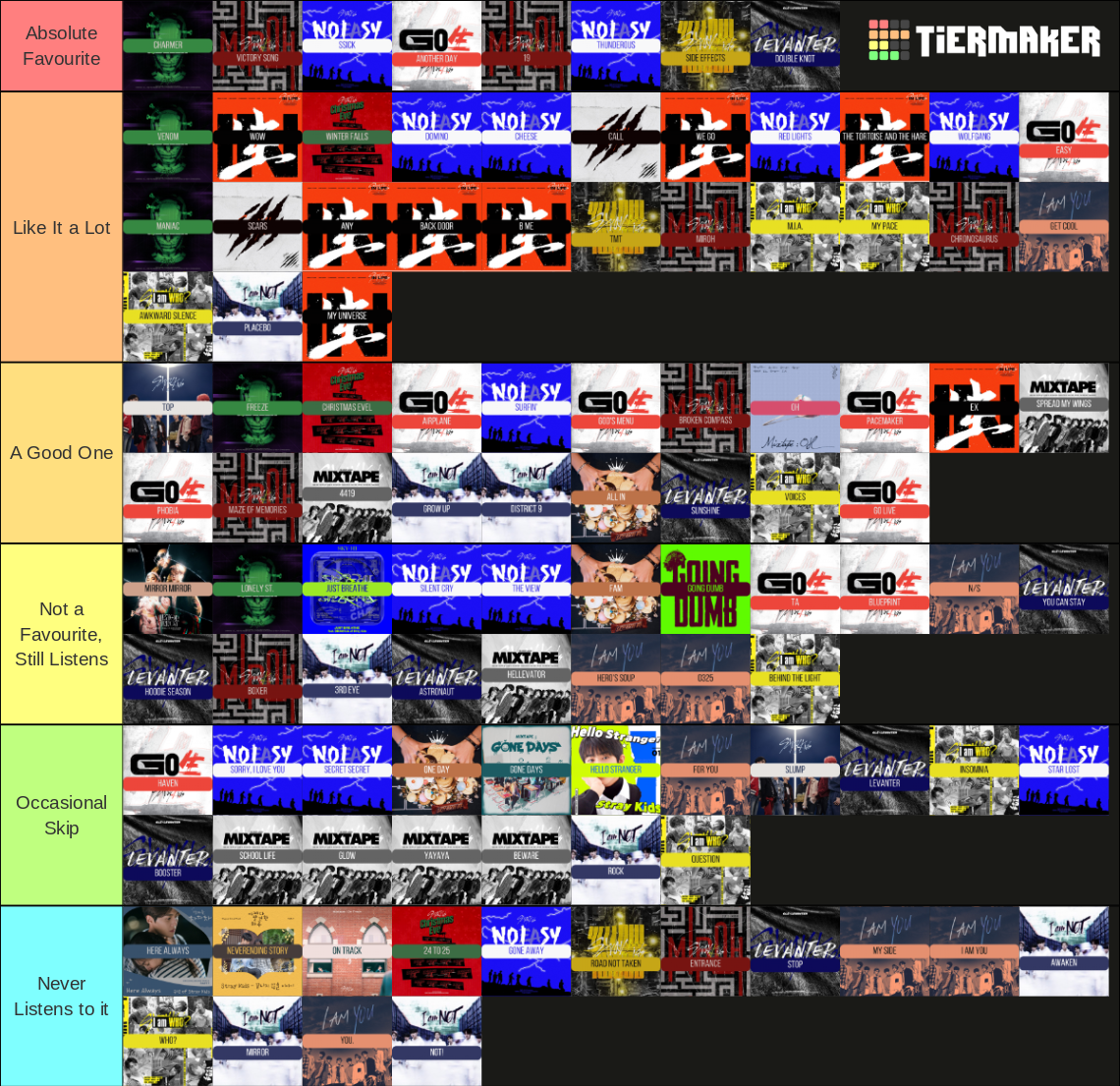 Ranking all SKZ Songs Tier List (Community Rankings) - TierMaker