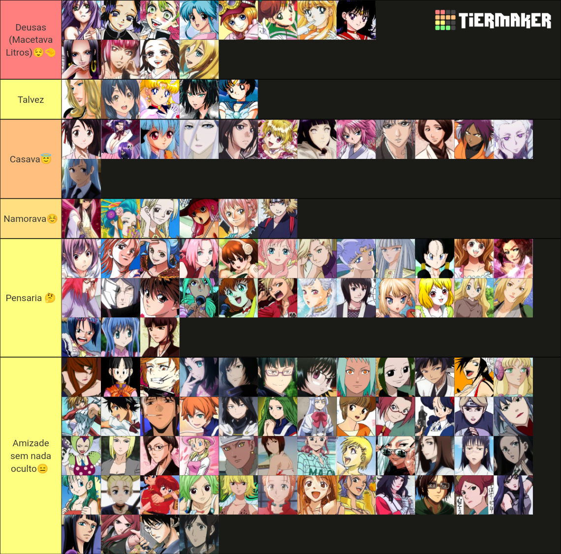 Hottest Female Anime Character Tier List Community Rankings Tiermaker