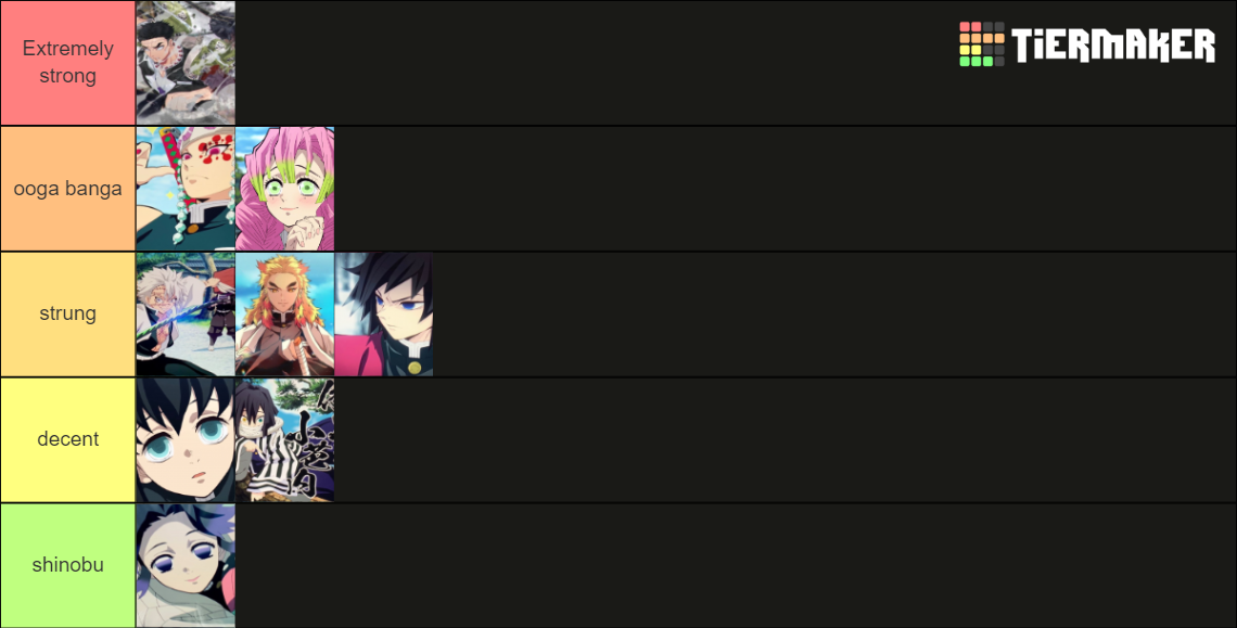 Demon Slayer Hashira ! Tier List (Community Rankings) - TierMaker