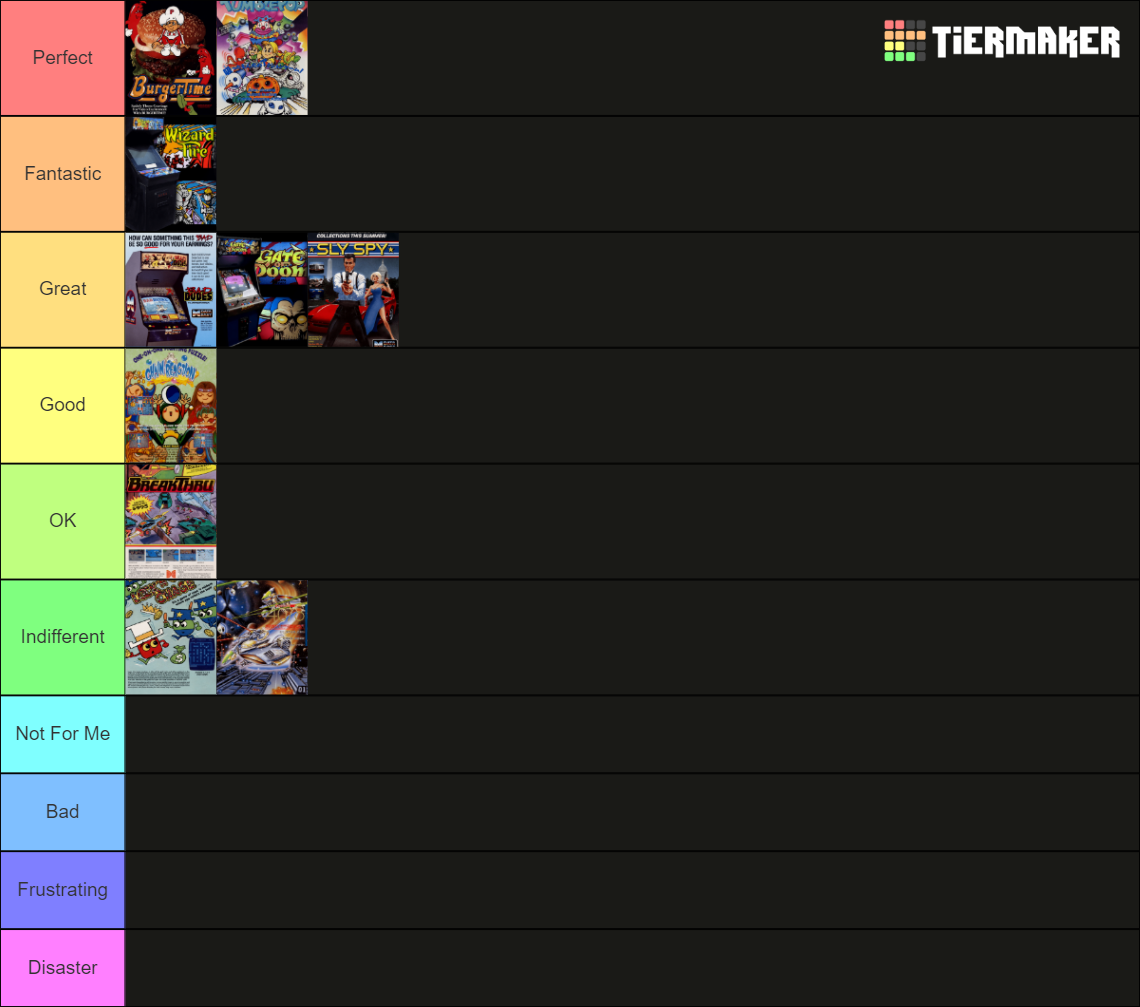 Evercade - Data East Arcade 1 Tier List (Community Rankings) - TierMaker