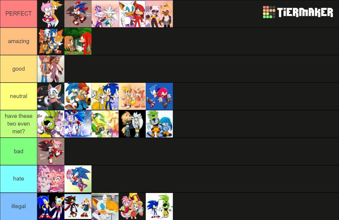 Sonic ships tier list community rankings tiermaker
