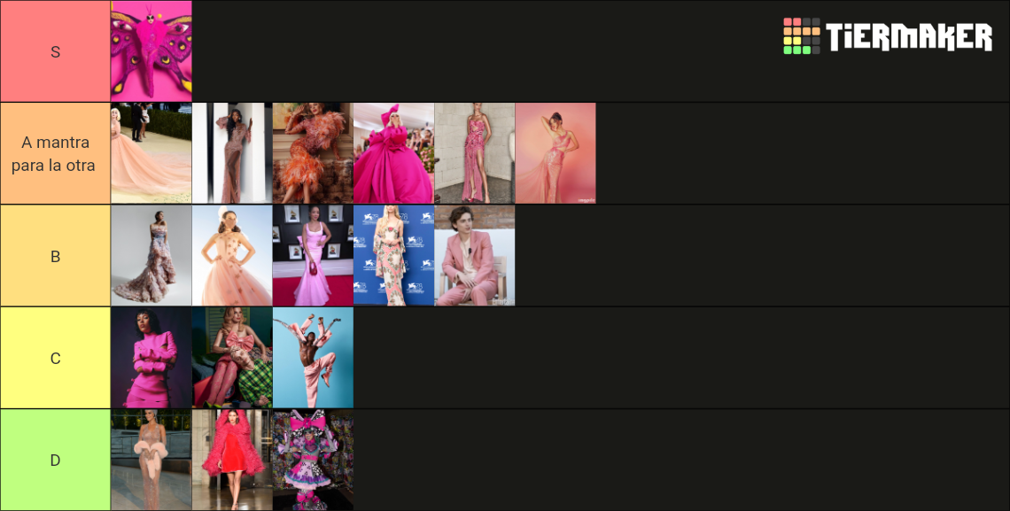 TCG14R5 Pink Tier List Rankings) TierMaker