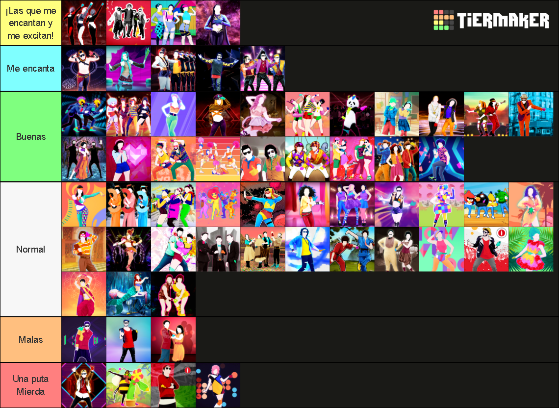 just-dance-2016-tier-list-community-rankings-tiermaker