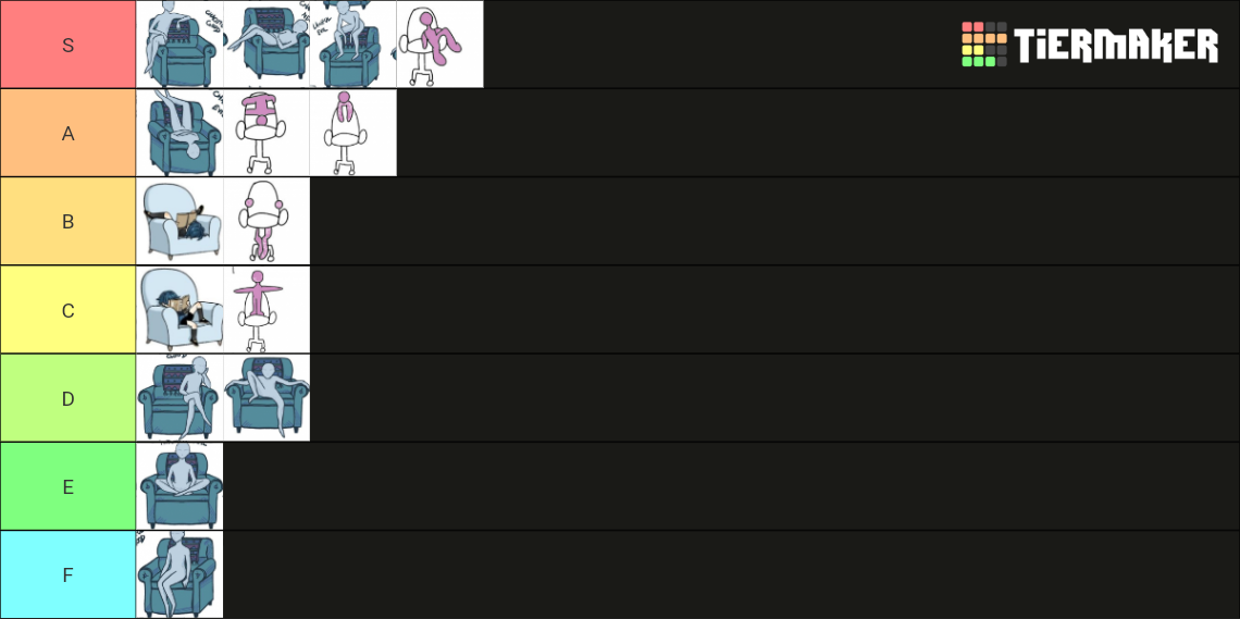 Ways to Sit on Chairs Tier List Rankings) TierMaker