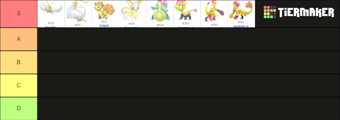 Yellow Shiny Pokemon Tier List (Community Rankings) - TierMaker