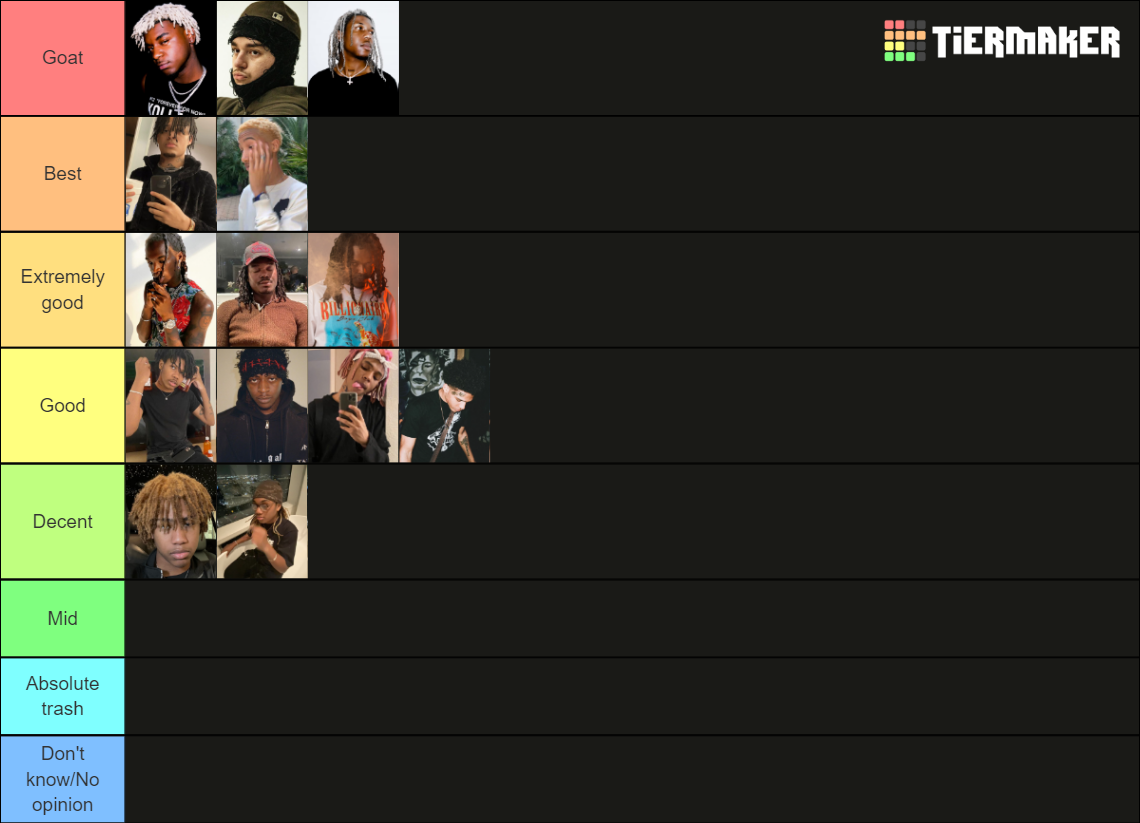 Underground rappers Tier List Rankings) TierMaker