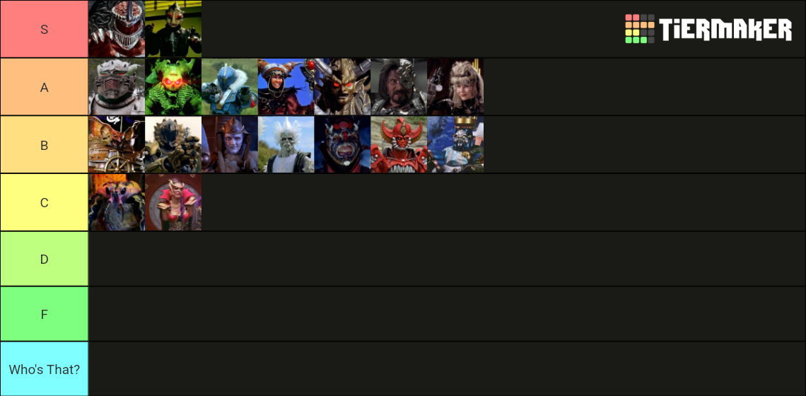 Power Rangers Main Villains Tier List (Community Rankings) - TierMaker