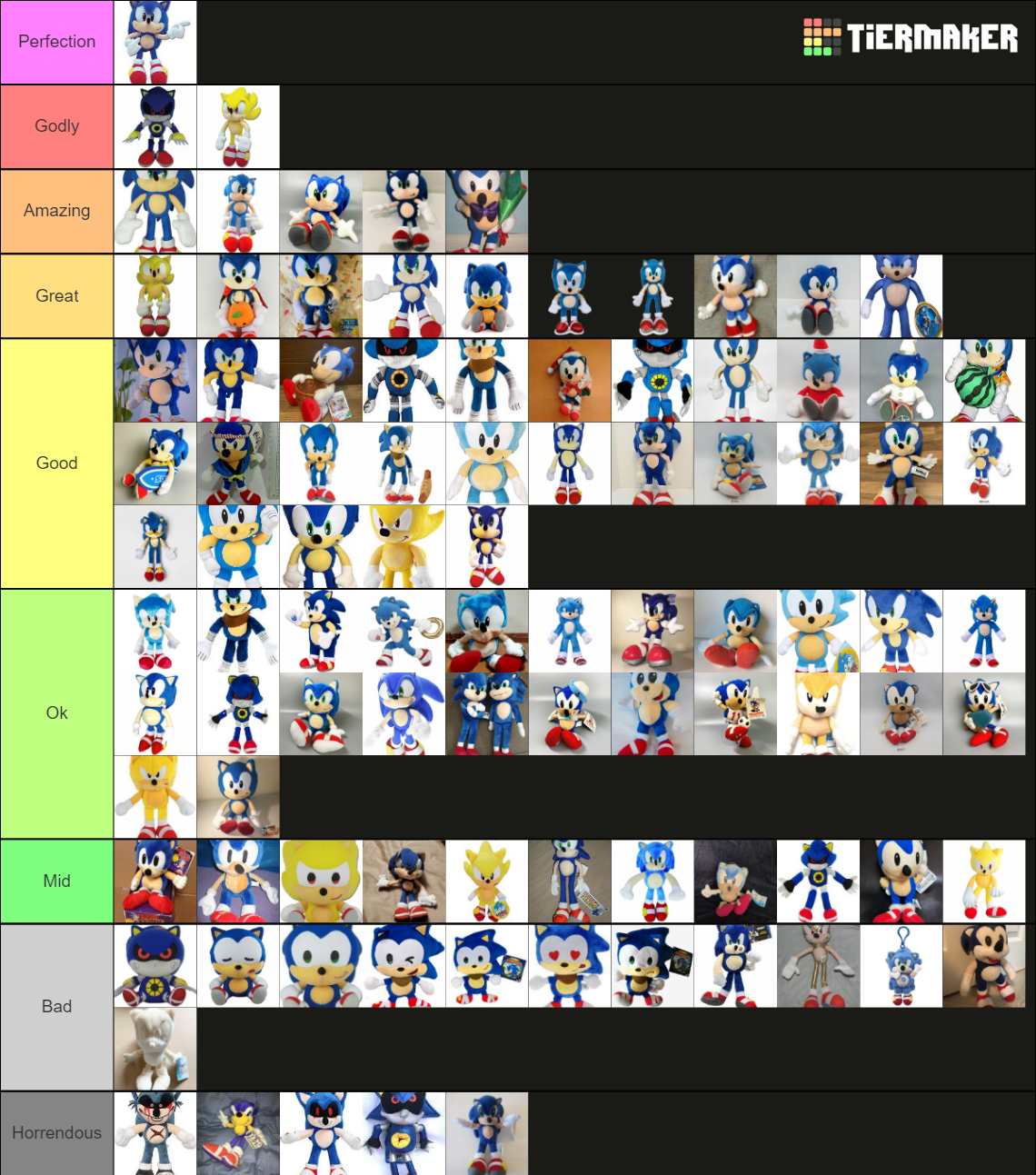 Sonic Plushie Tier List Community Rankings Tiermaker