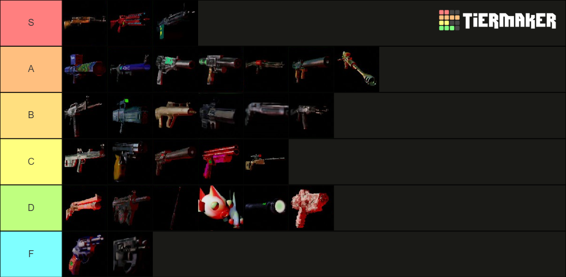 Cruelty Squad Weapons Tier List (Community Rankings) - TierMaker