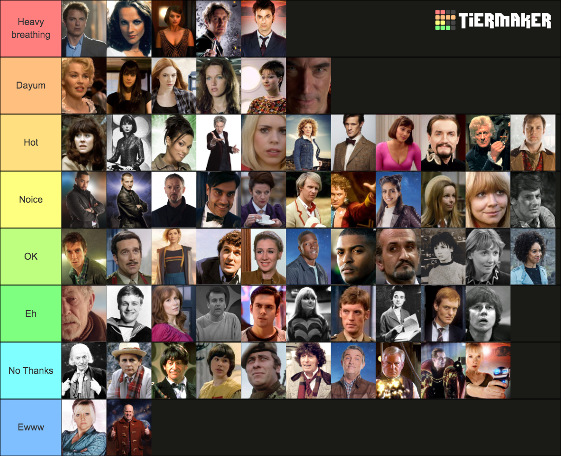 Hottest Doctor Who Characters Tier List (Community Rankings) - TierMaker