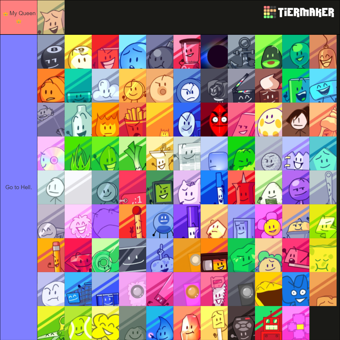 Bfbtpot Debuters Evil Leafy Profiley And Purple Face Tier List Community Rankings Tiermaker 7438