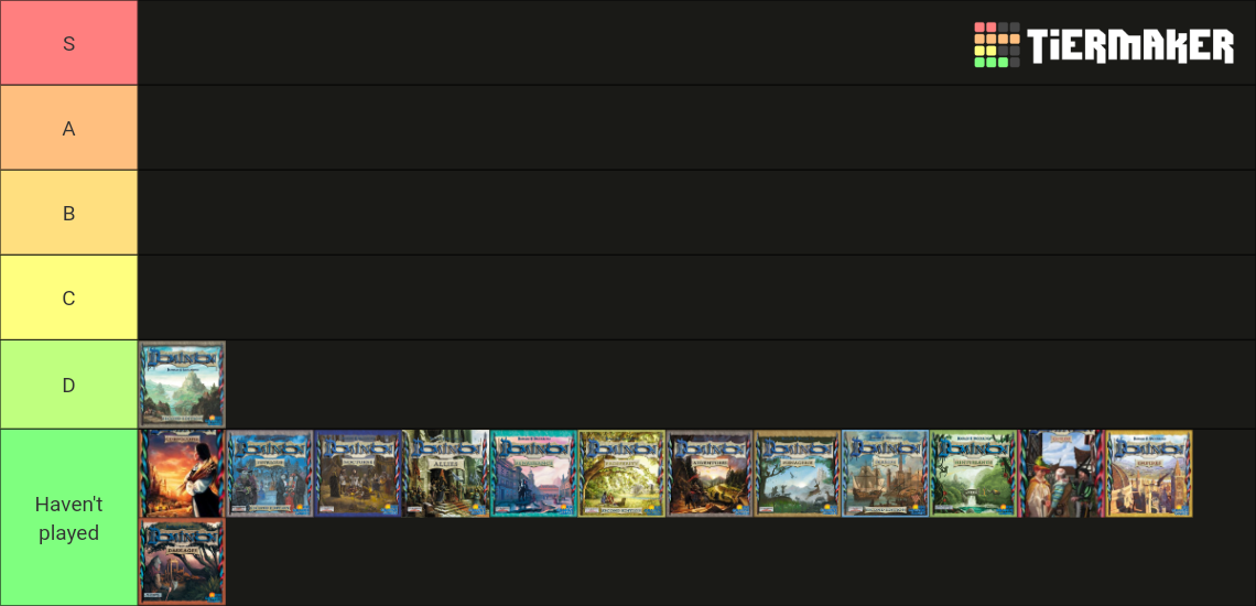 Dominion Expansions Tier List Rankings) TierMaker