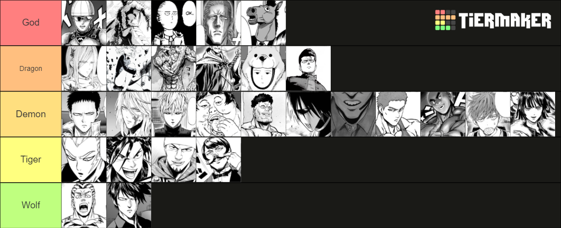 One punch man heroes Tier List (Community Rankings) - TierMaker