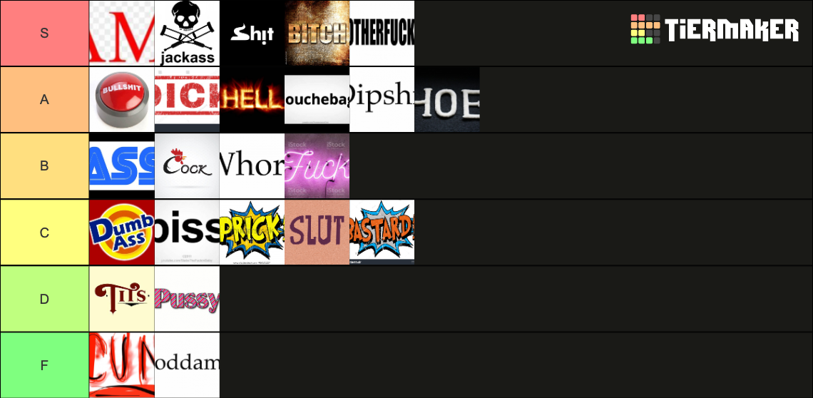 cuss-words-tier-list-community-rankings-tiermaker