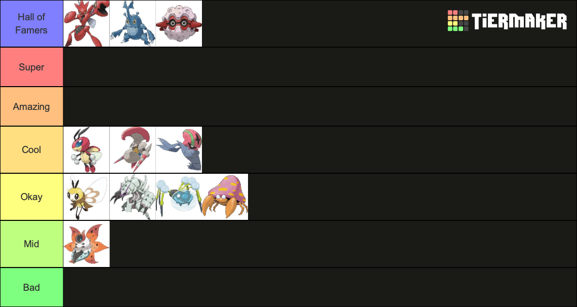 All Bug Type Pok Mon Tier List Community Rankings Tiermaker