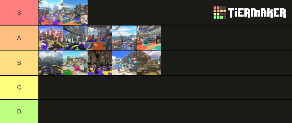 Splat 3 launch stages Tier List (Community Rankings) - TierMaker