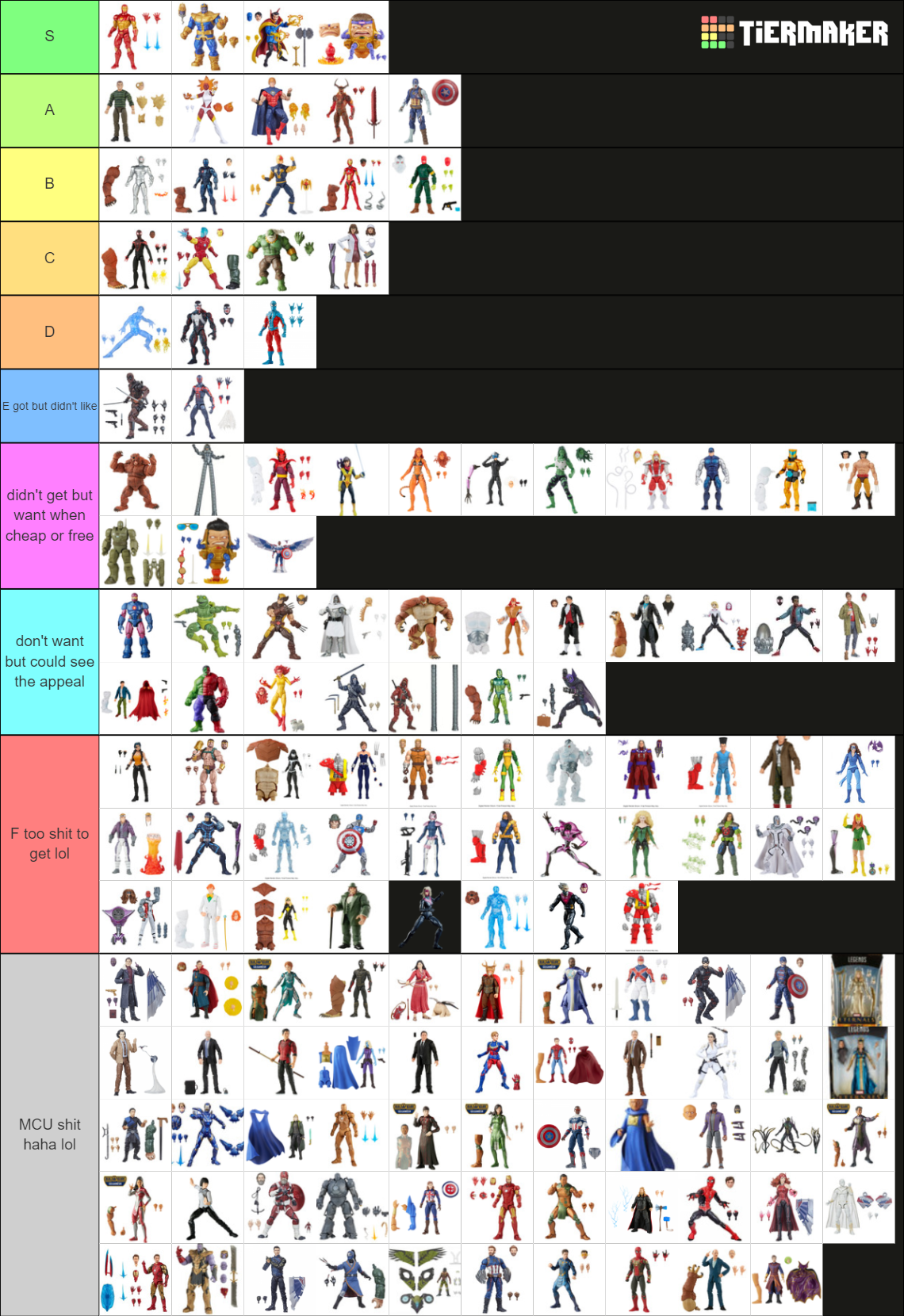 Marvel legends 2021 Tier List Rankings) TierMaker