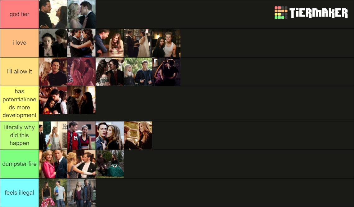 Ranking Tvd Couples Tier List (Community Rankings) - TierMaker