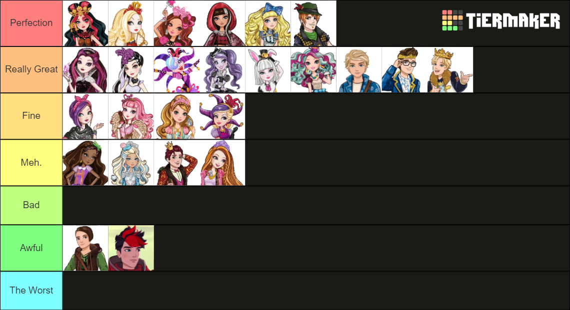 Ever after high Tier List (Community Rankings) - TierMaker