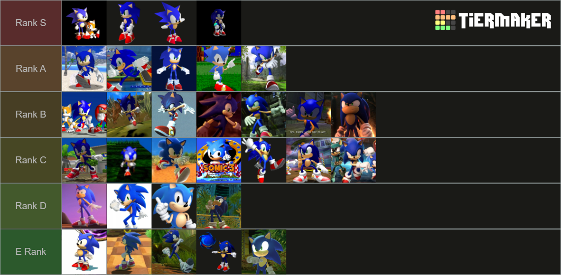 3d Sonic Model Tier List Community Rankings Tiermaker