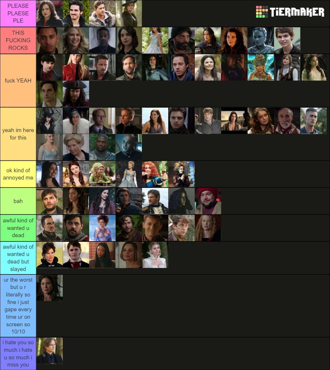 OUAT Characters Tier List Rankings) TierMaker