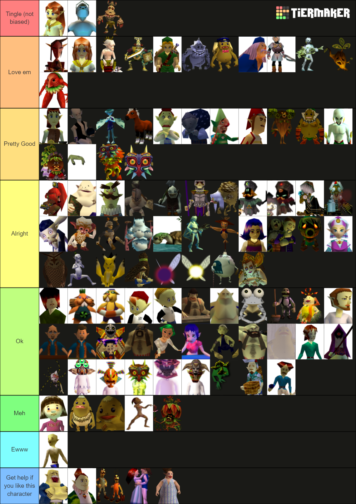 Majora's Mask Characters (Please just let me upload) Tier List ...