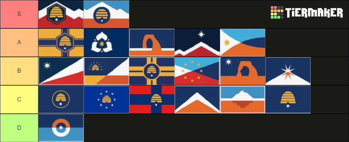 Utah State Flag Redesign Tier List (Community Rankings) - TierMaker