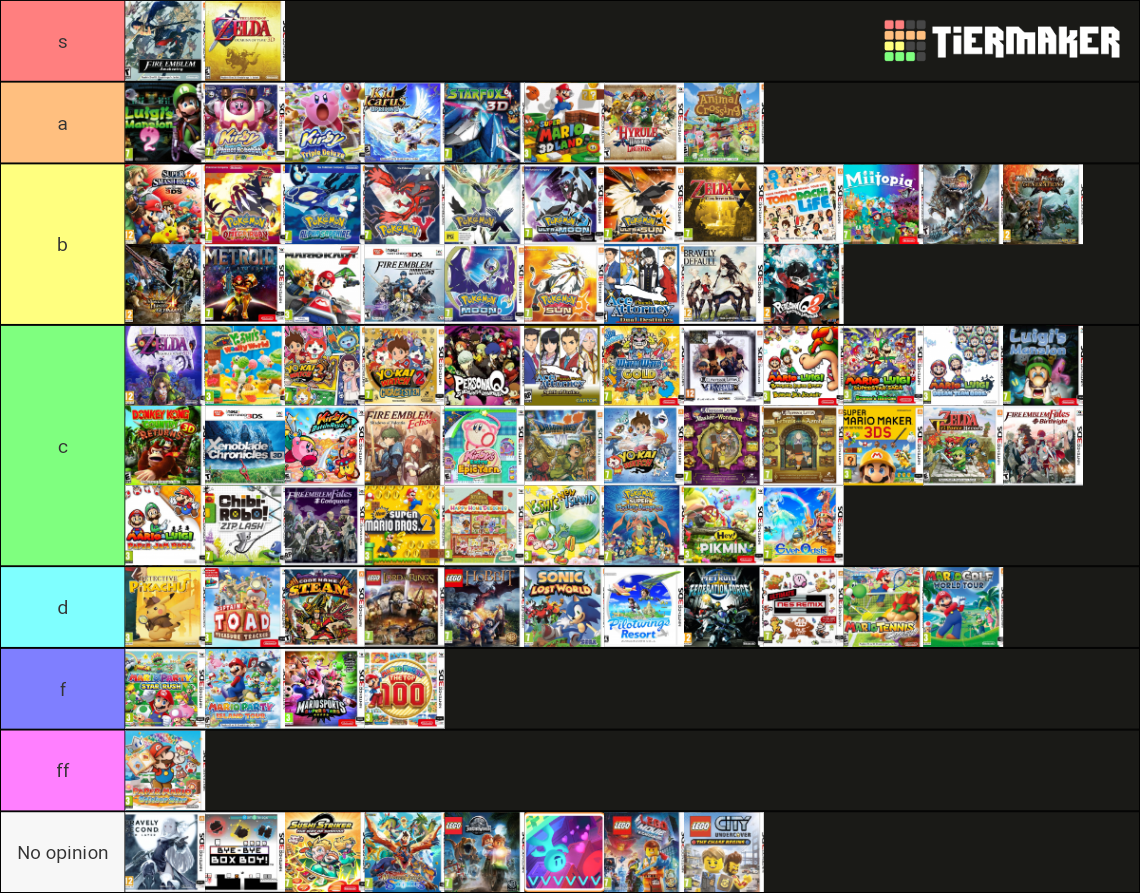 3ds games Tier List Rankings) TierMaker