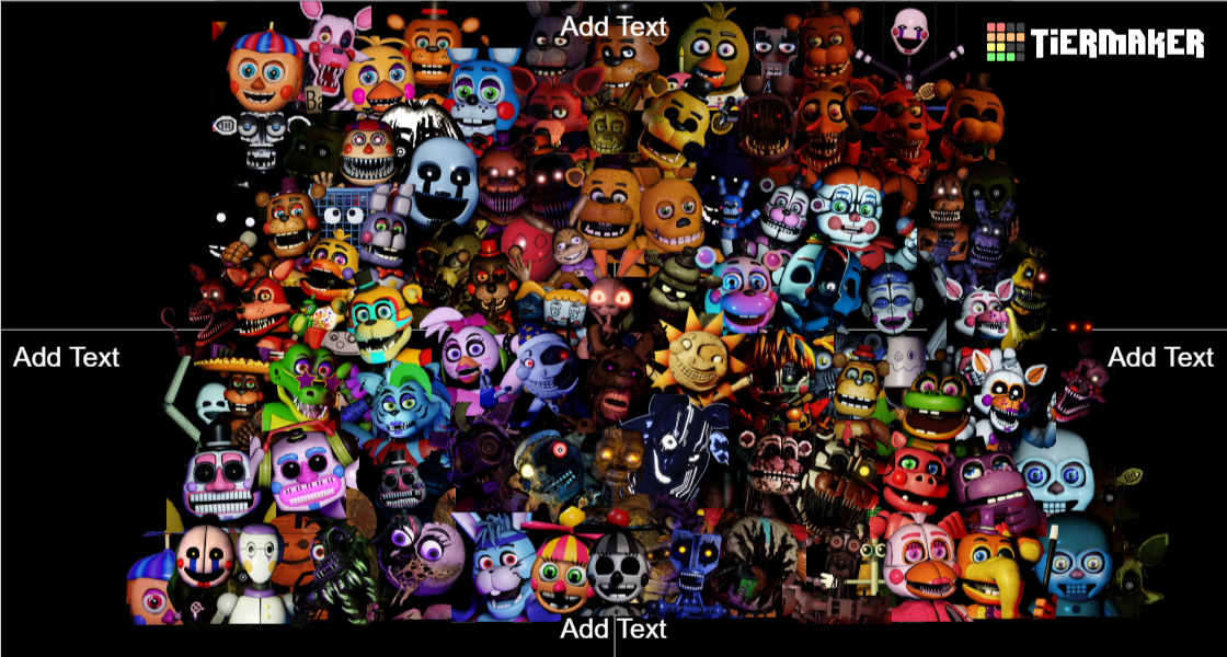 EVERY FNaF Character (TPRR) Tier List (Community Rankings) - TierMaker