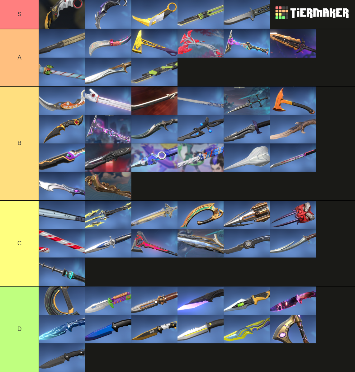 Valorant Melee Skins Tier List (Community Rankings) - TierMaker