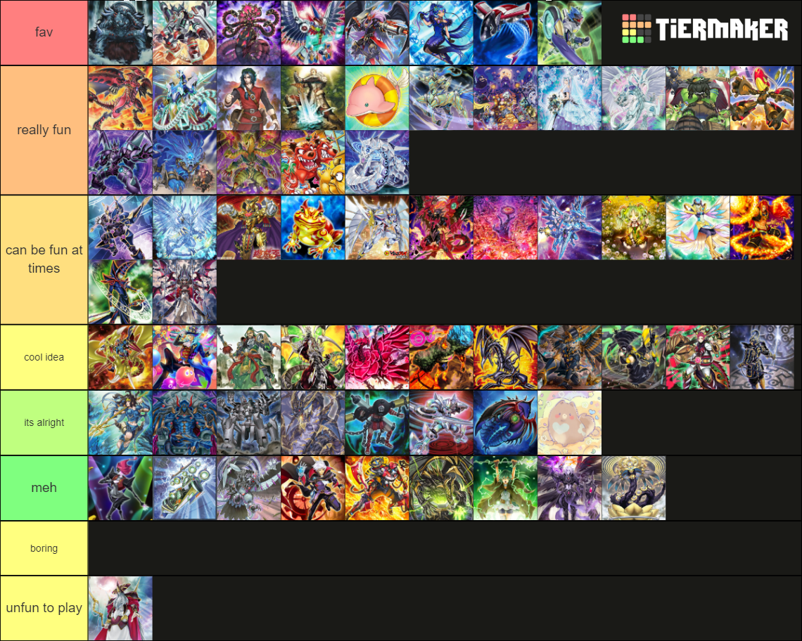 Every Yugioh deck (pt.1) Tier List Rankings) TierMaker