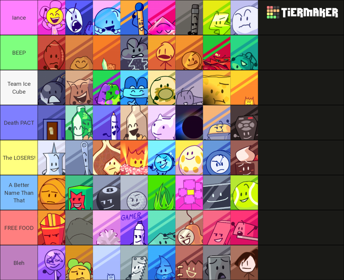 Create A Bfb With Bfb 23 Icons All Contestants Tier L - vrogue.co