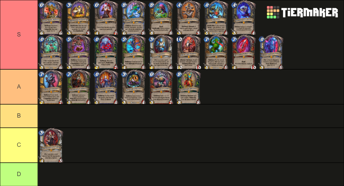 Hearthstone Legendary Tier List 2025