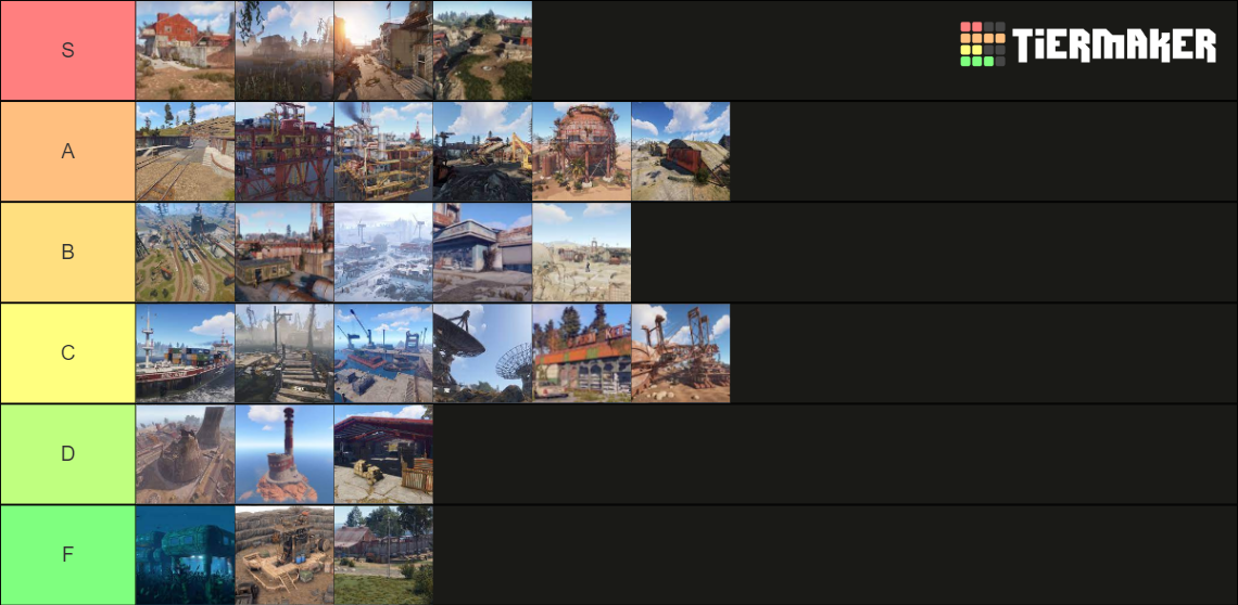 Rust Monuments 2022 Tier List Rankings) TierMaker