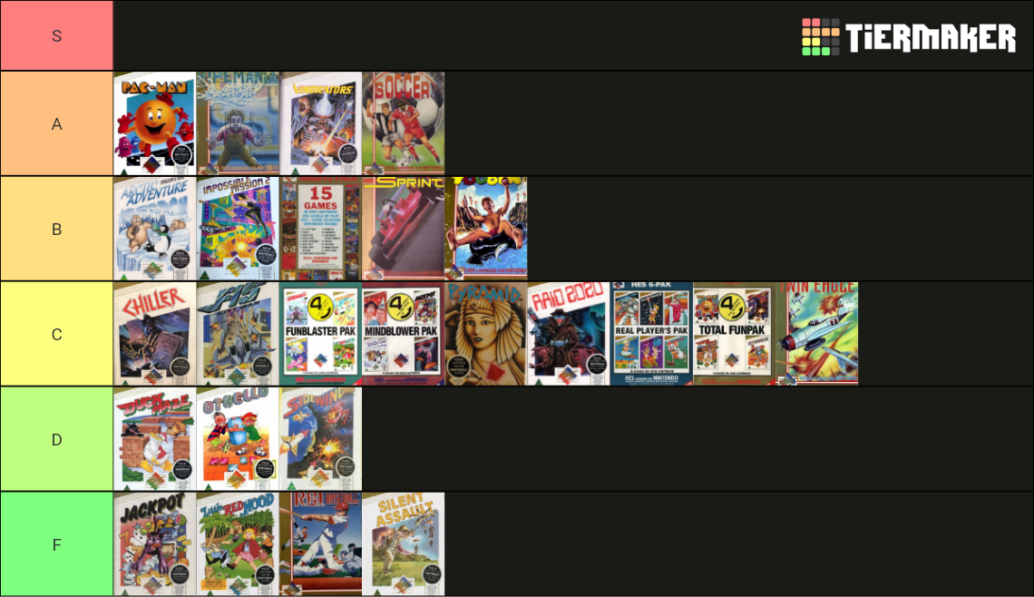 Home Entertainment Suppliers NES Games Tier List Rankings) TierMaker
