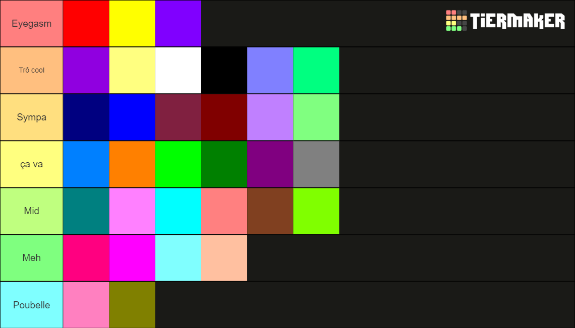 Extended Color Wheel Colors Tier List (Community Rankings) - TierMaker